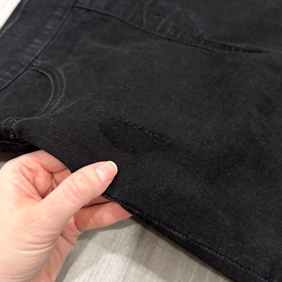 Spanx High Rise Distressed Ankle Skinny Jeans in Vintage Black Denim Size M - Picture 15 of 16